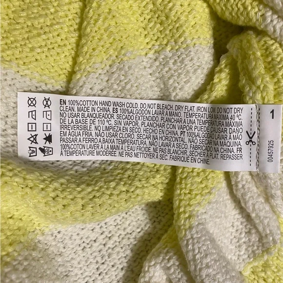 Forever 21 Yellow and White Striped Drop-Sleeve Sweater - Picture 13 of 13